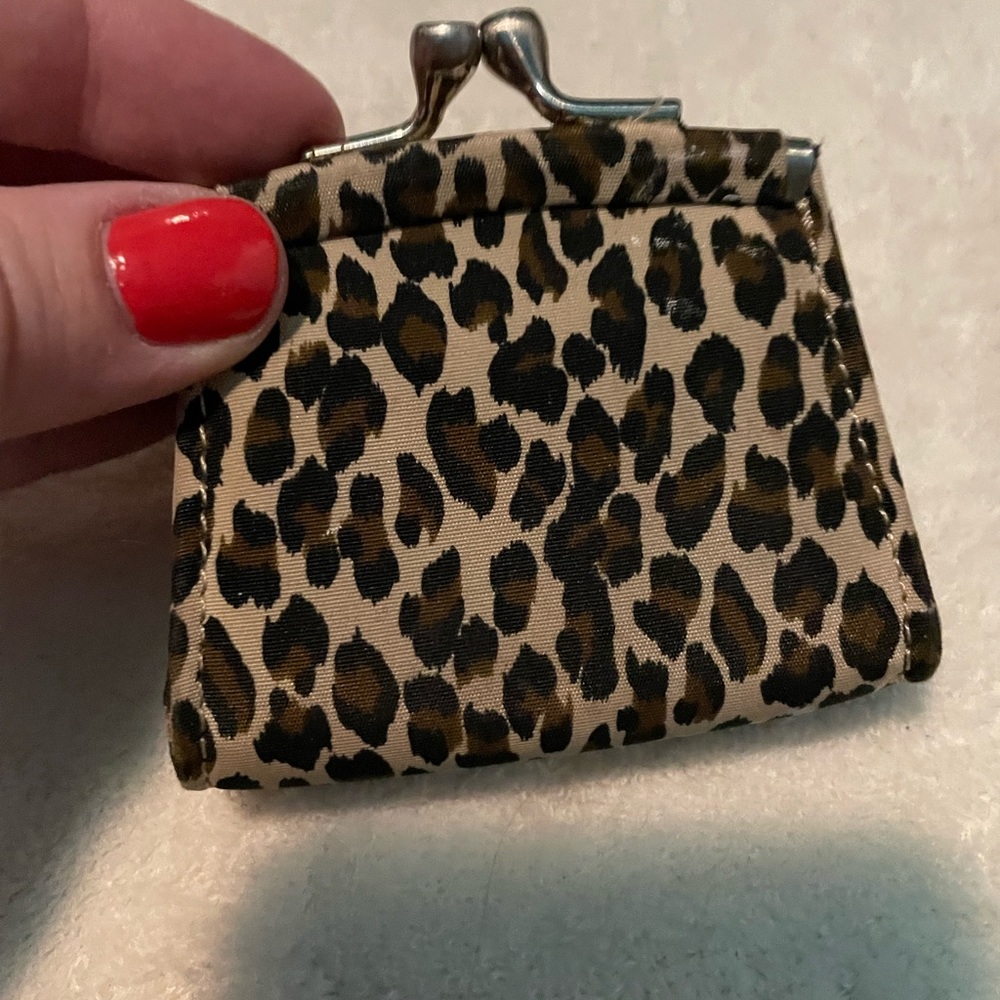 Leopard print coin purse. Excellent condition
